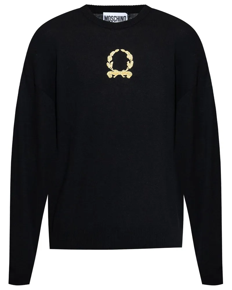 Moschino Pullover mit Logo-Stickerei - Schwarz Schwarz
