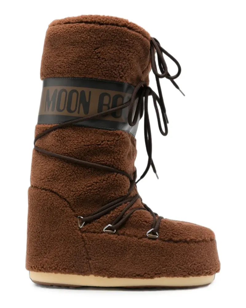Moon Boot Icon Fleecestiefel - Braun Braun