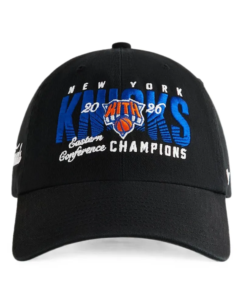 KITH x NBA New York-embroidery baseball cap - Schwarz Schwarz