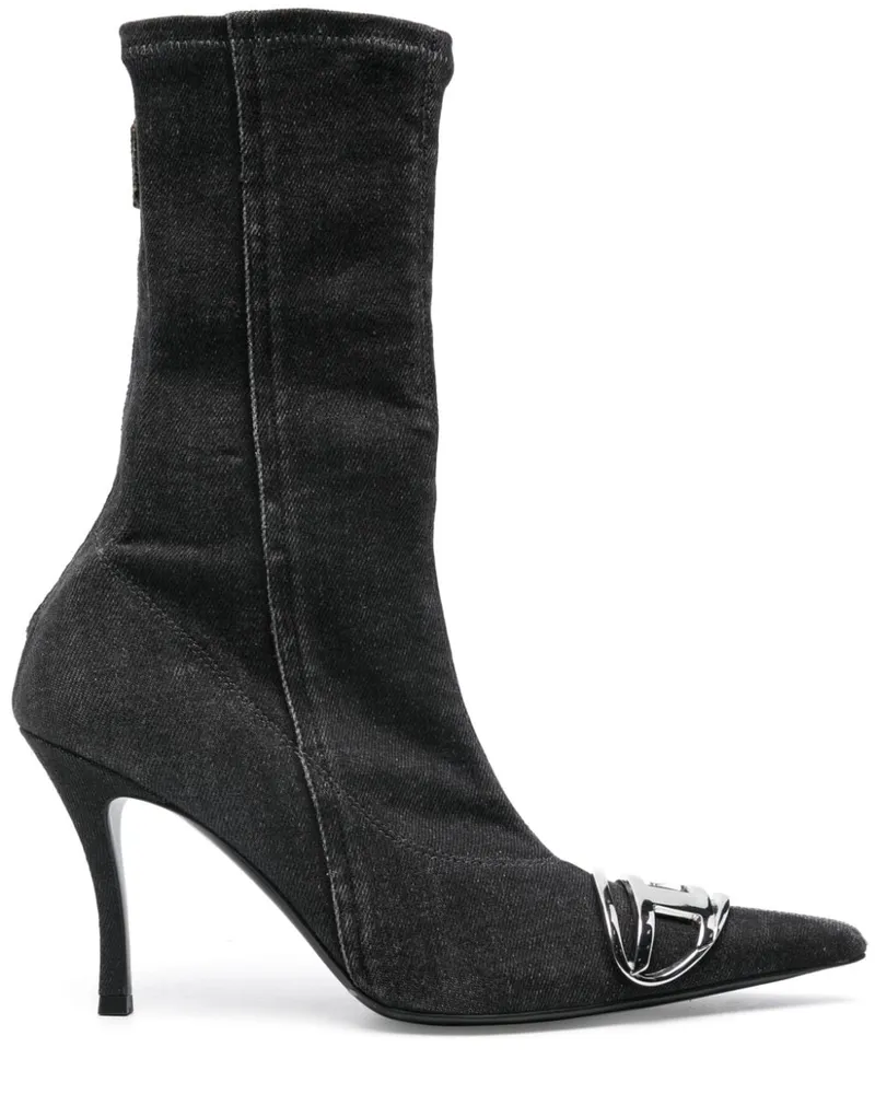 Diesel D-Venus Stiefel 95mm - Schwarz Schwarz