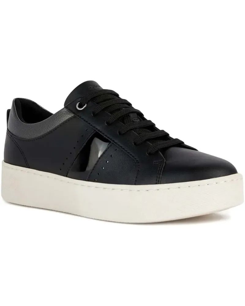 Geox D Skyely A Sneakers mit Einsätzen - Schwarz Schwarz