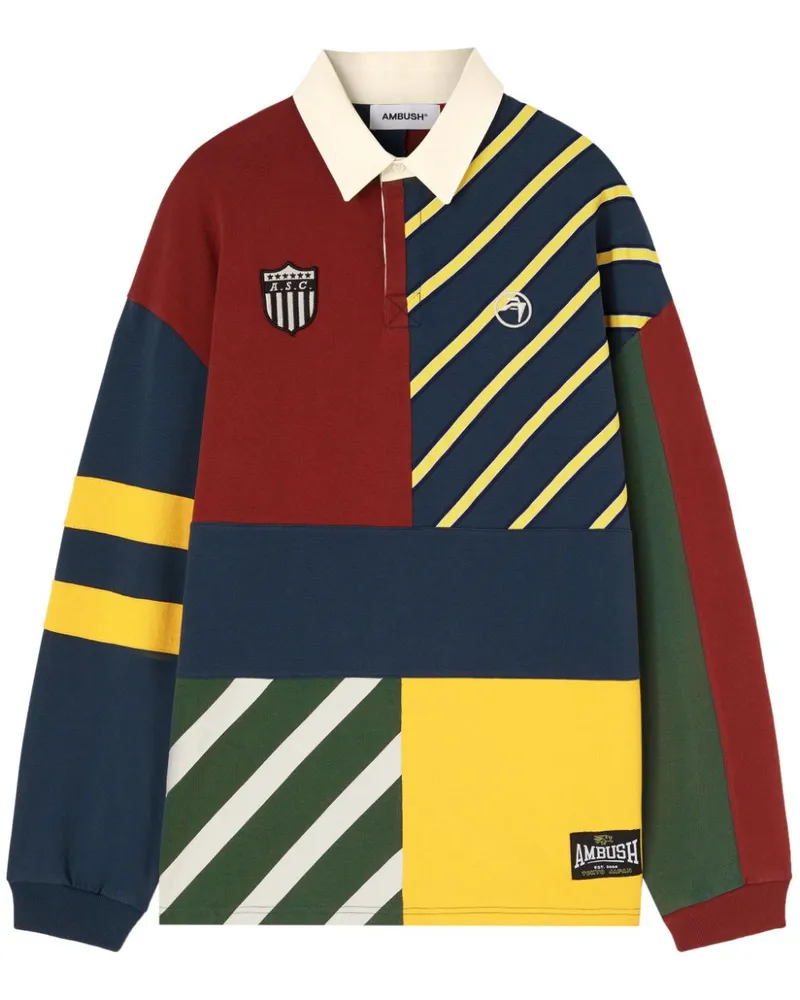 AMBUSH Poloshirt im Patchwork-Look Rot