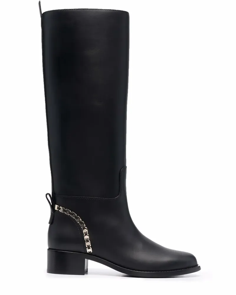 Ferragamo Vara Chain Stiefel - Schwarz Schwarz