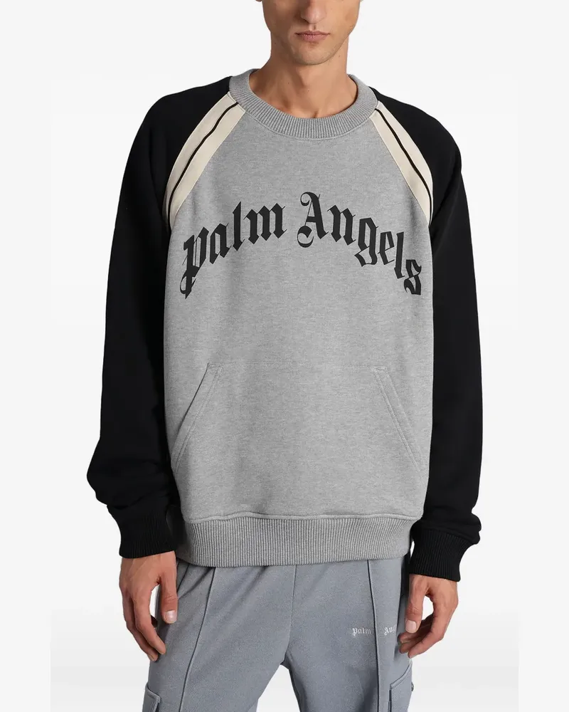 Palm Angels Sweatshirt mit Logo-Streifen - Grau Grau