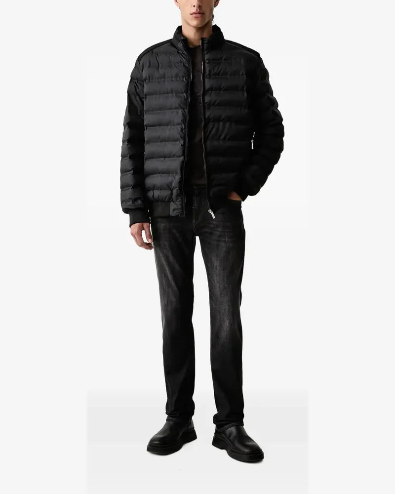 Karl Lagerfeld Gesteppte Jacke mit Stehkragen - Schwarz Schwarz