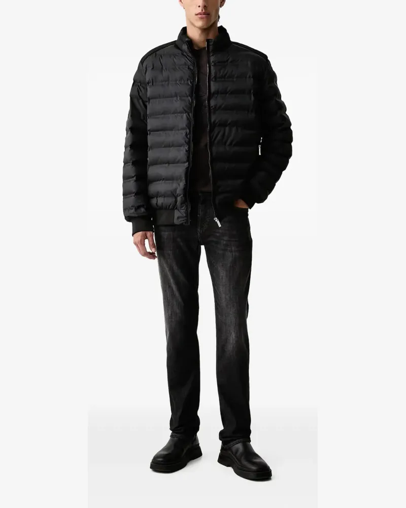 Karl Lagerfeld Gesteppte Jacke mit Stehkragen - Schwarz Schwarz