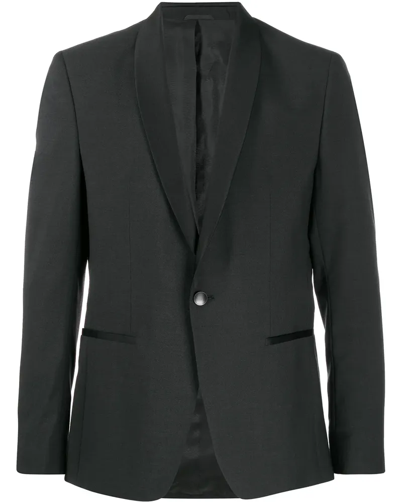 Calvin Klein Sakko mit Satinbesatz - Schwarz Schwarz