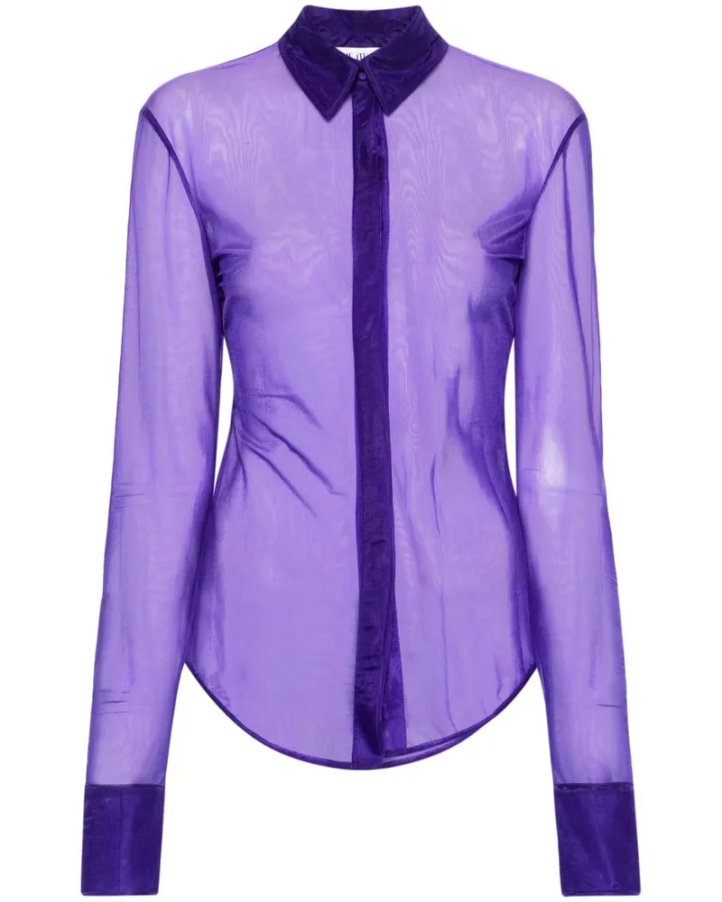 ATTICO Semi-transparentes Elton Hemd - Violett Violett