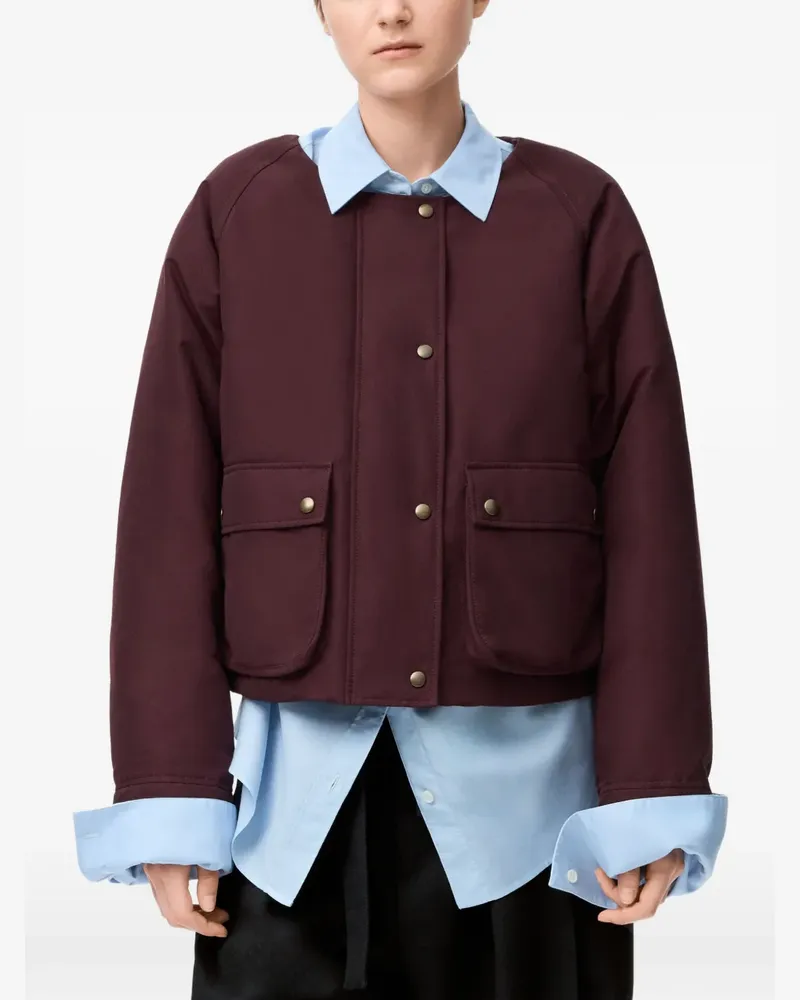 Loewe Gesteppte Jacke aus Shearling und Baumwollgemisch - Rot Rot