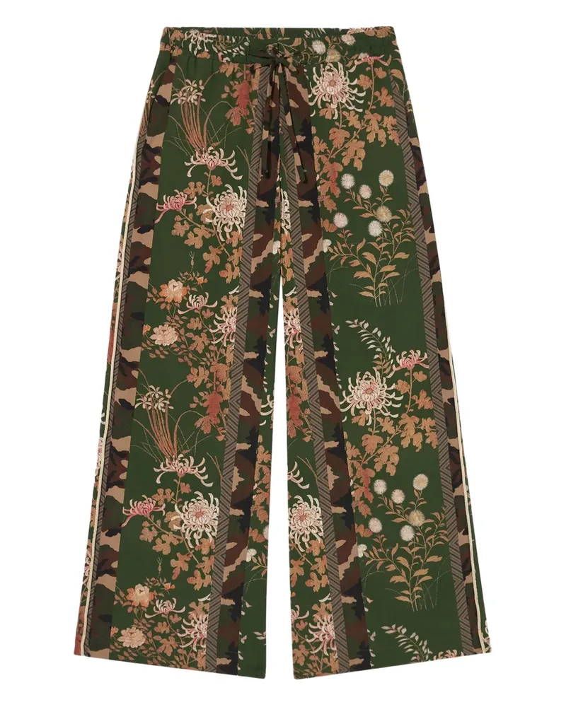 Pierre-Louis Mascia Adanastr Hose mit Blumen-Print - Grün Grün