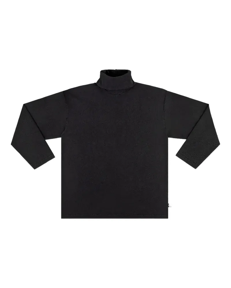 Area roll-neck drop-shoulder top - Schwarz Schwarz