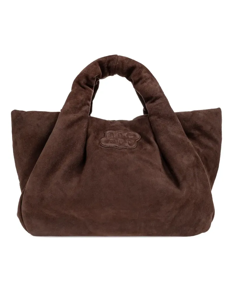 MUNTHE Lixia ruched tote bag - Braun Braun