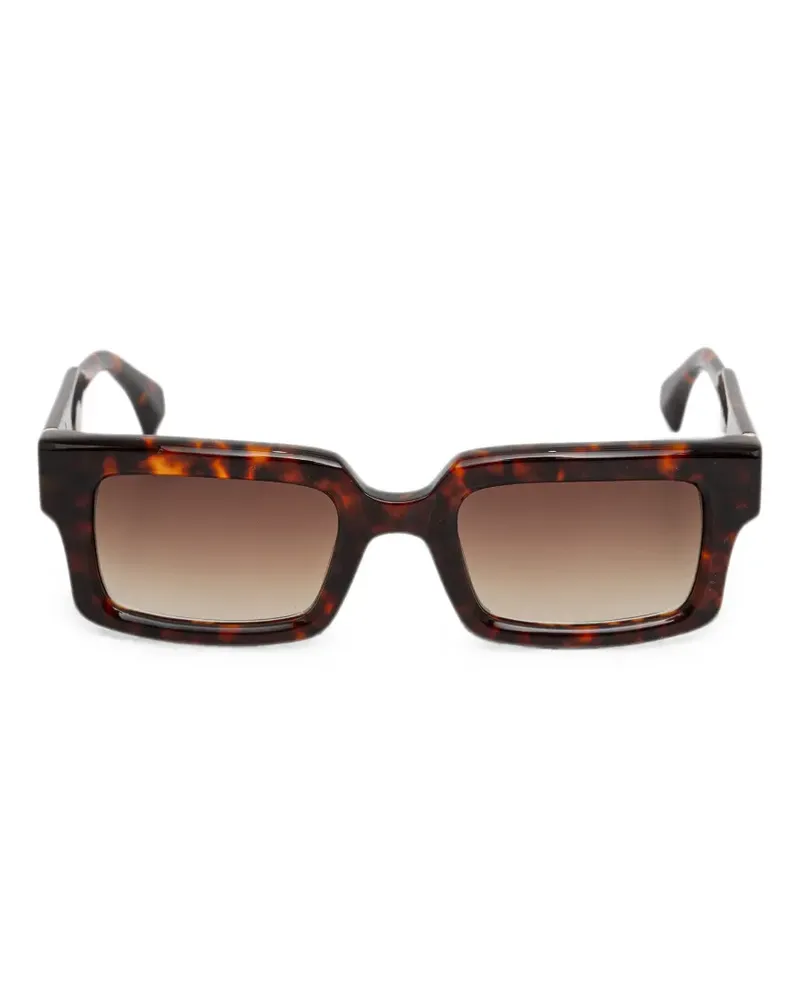 Vivienne Westwood tortoiseshell-effect rectangle-frame sunglasses - Braun Braun