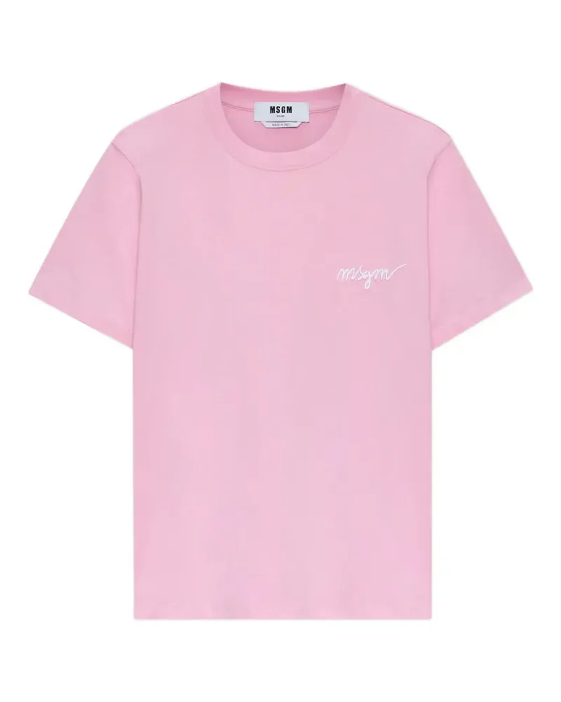 MSGM Klassisches T-Shirt - Rosa Rosa