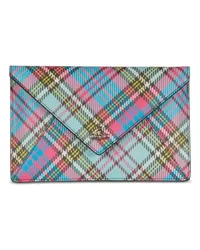 Vivienne Westwood Kuvert-Clutch mit Schottenkaro Blau