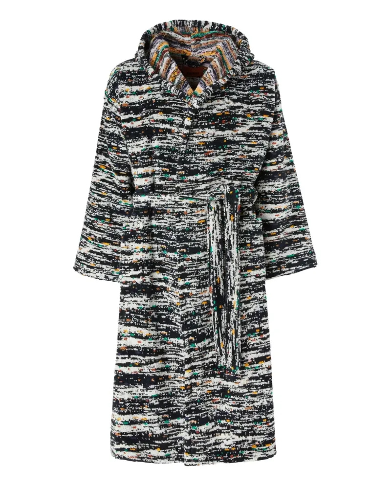 Missoni Home Strukturierter Bademantel mit Kapuze - Schwarz Schwarz
