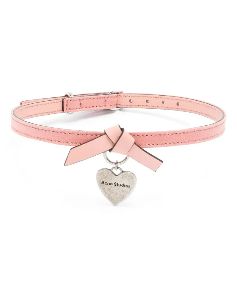 Acne Studios Musubi Halskette mit Herzanhänger - Rosa Rosa