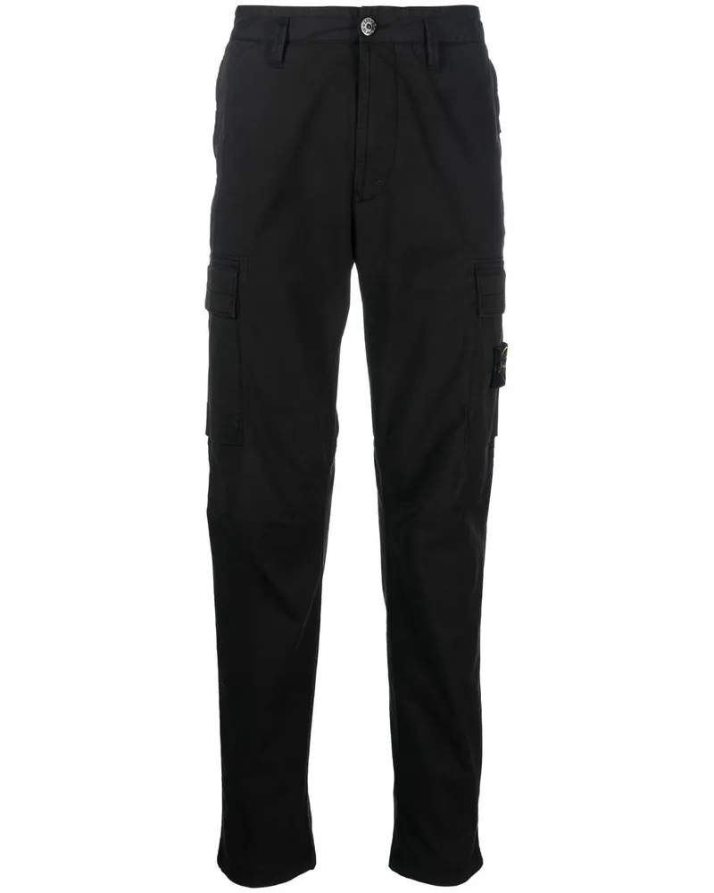 Stone Island Tapered-Hose mit Kompass - Schwarz Schwarz