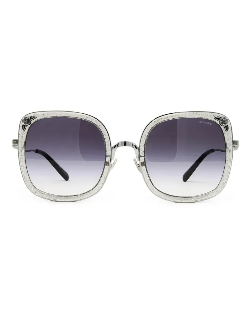 Coach Sonnenbrille mit Glitter-Effekt - Silber Silber