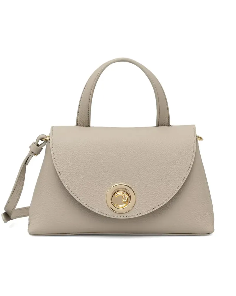 Coccinelle Kleine Nikla Schultertasche aus gekörntem Leder - Nude Nude