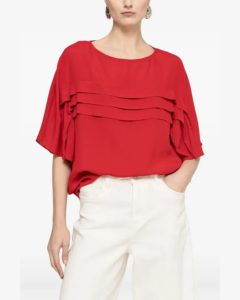 NISSA pleat-detail top - Rot Rot