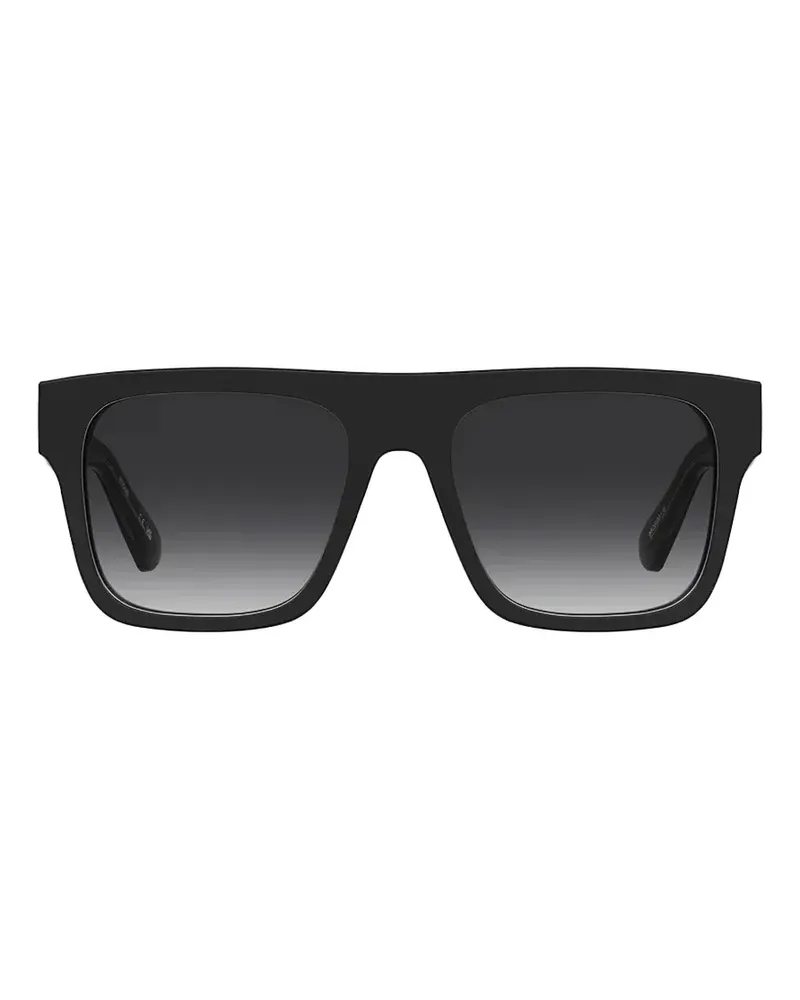 Moschino Sonnenbrille mit eckigem Gestell - Schwarz Schwarz