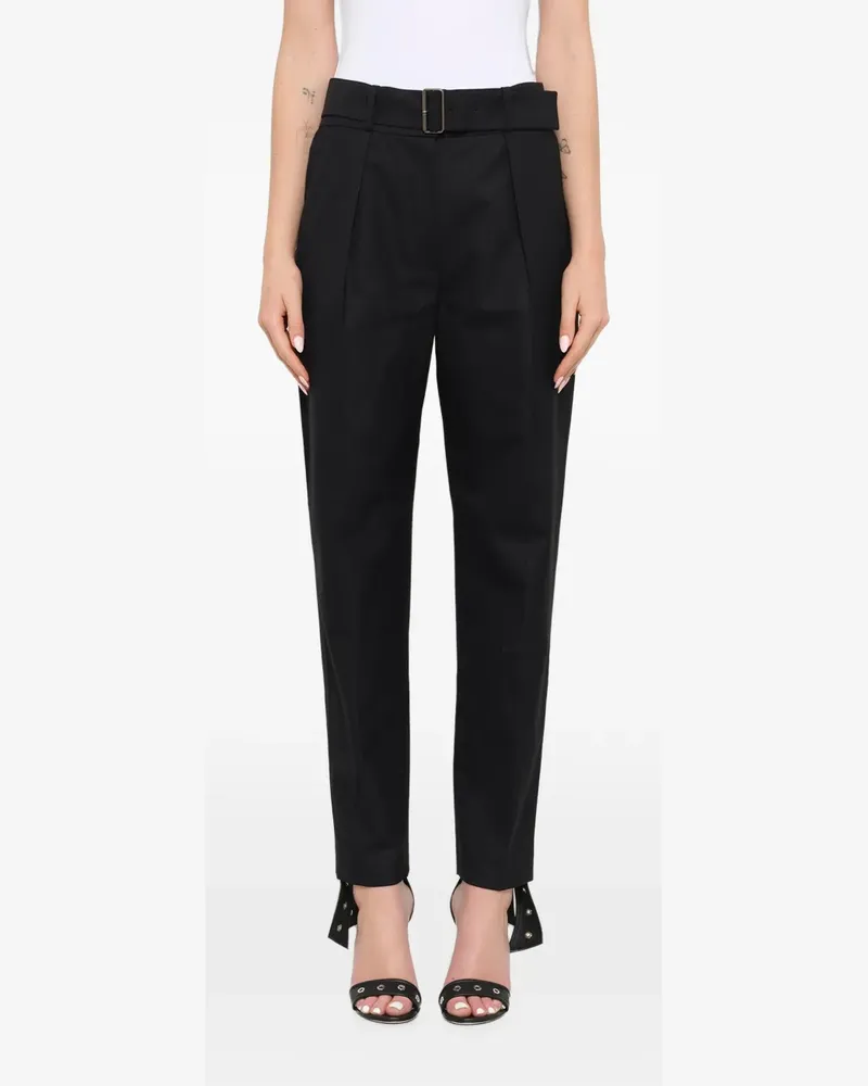 Kenzo Plissierte Hose mit Gürtel - Schwarz Schwarz