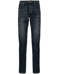 Emporio Armani Slim-Fit-Jeans mit Farbklecksen Blau