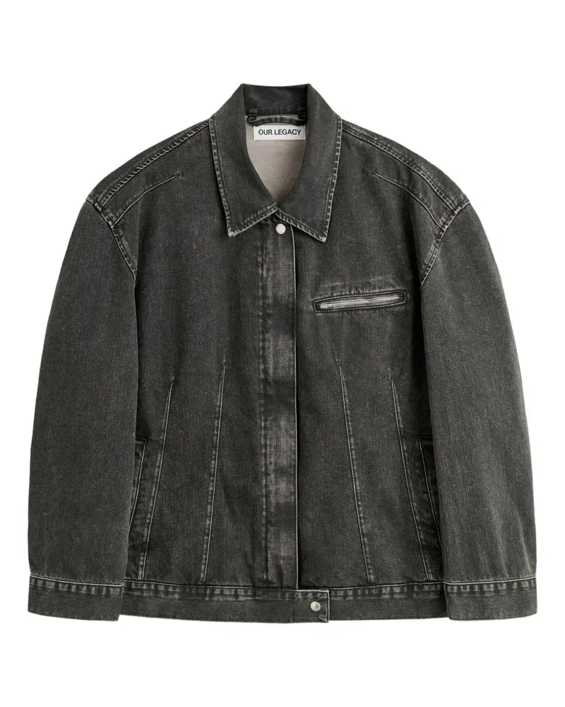 Our Legacy Draft Jeansjacke mit Einsätzen - Schwarz Schwarz