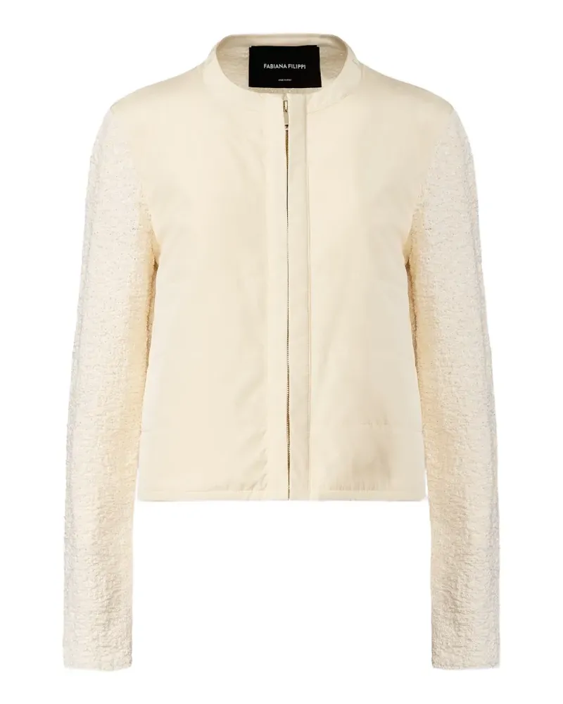 Fabiana Filippi quilted texture jacket - Nude Nude