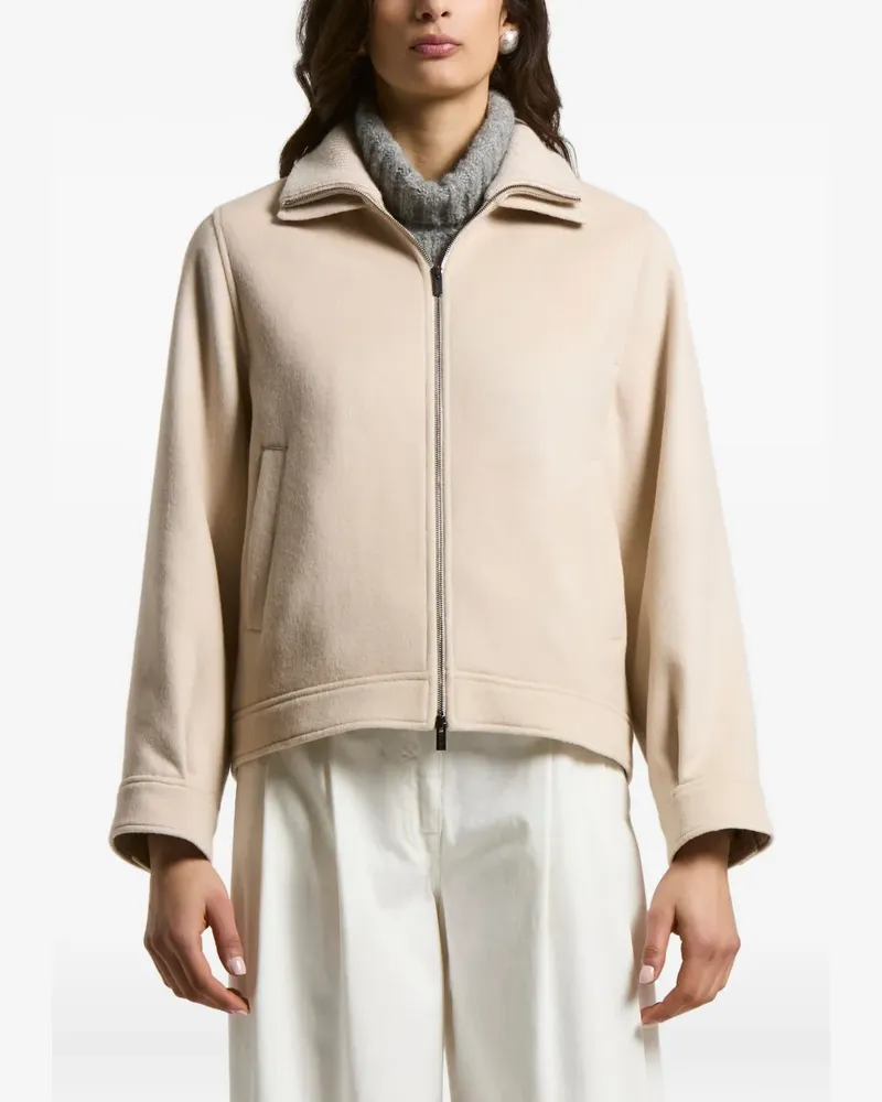 Peserico Jacke mit Stehkragen - Nude Nude