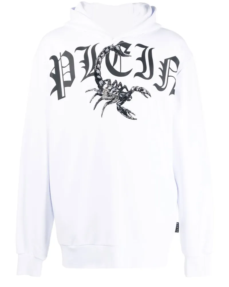Philipp Plein Hoodie mit Logo-Print - Weiß Weiß
