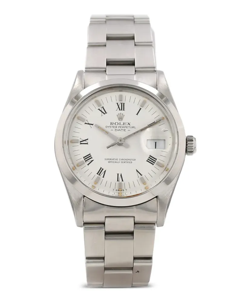 Rolex 1981 Oyster Perpetual Date 34mm watch - Weiß Weiß