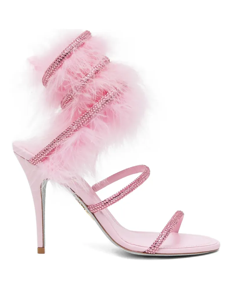 René Caovilla 100mm crystal-embellished sandals - Rosa Rosa