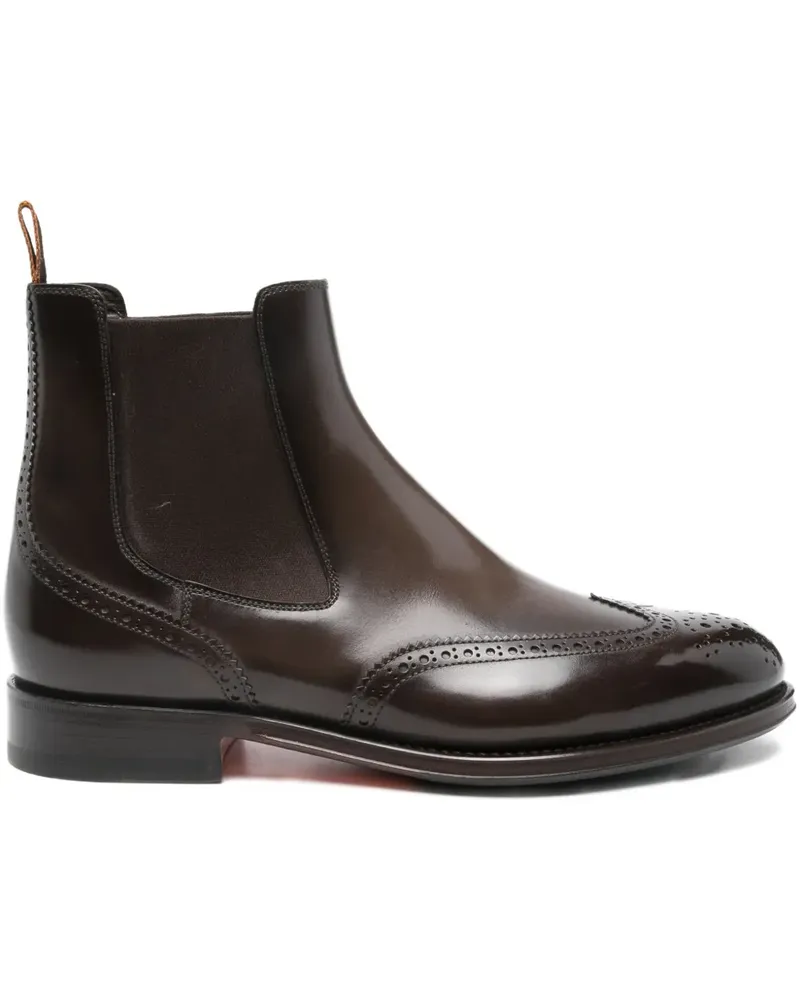 Santoni leather Chelsea boots - Braun Braun
