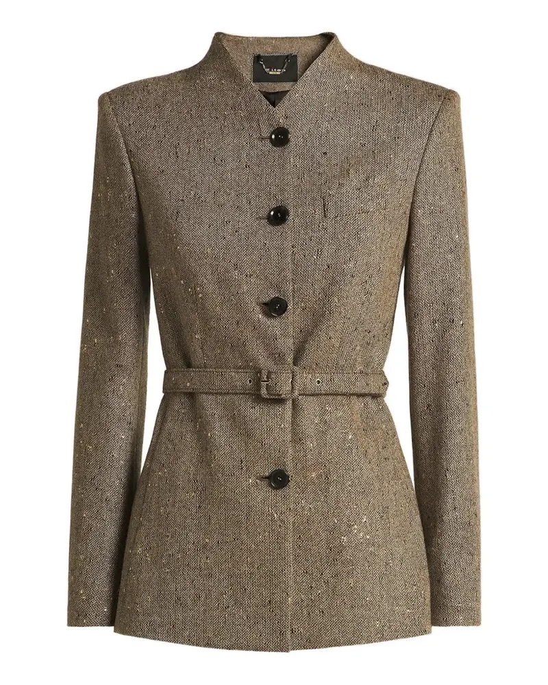 Kiton Bouclé-Jacke - Braun Braun