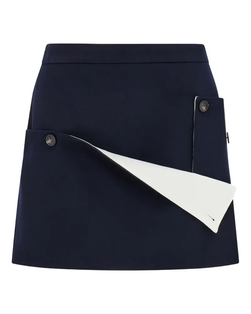 Ferragamo Klassischer Minirock mit Knopfdetail - Blau Blau