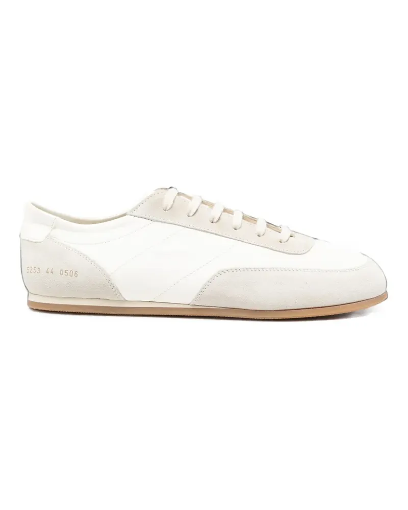 Common Projects Minimal Sneakers aus Leder mit Einsätzen - Weiß Weiß