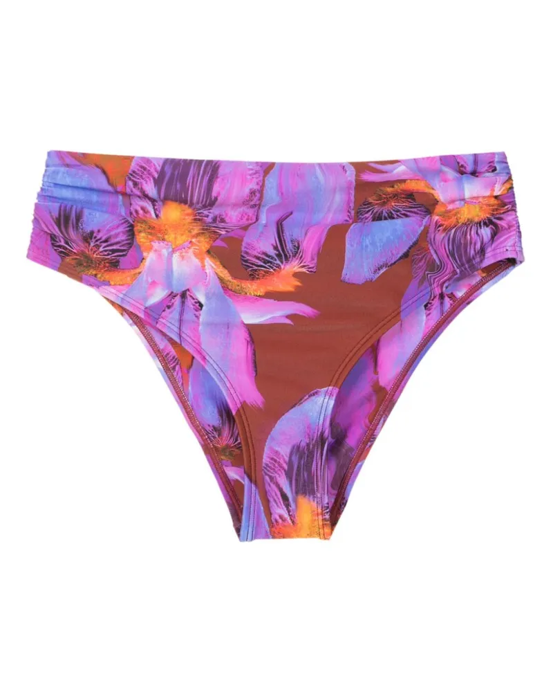 Lenny Niemeyer Bikinihöschen mit Blumen-Print - Violett Violett