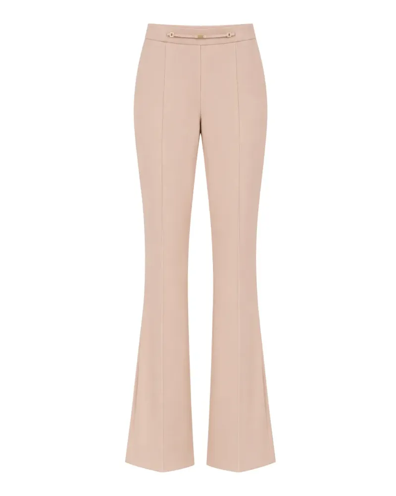 Elisabetta Franchi Ausgestellte Hose mit Gürtel - Nude Nude