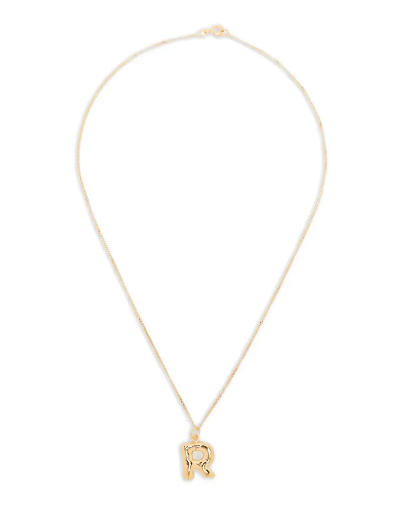 Completedworks R-initial pendant necklace - Gold Gold