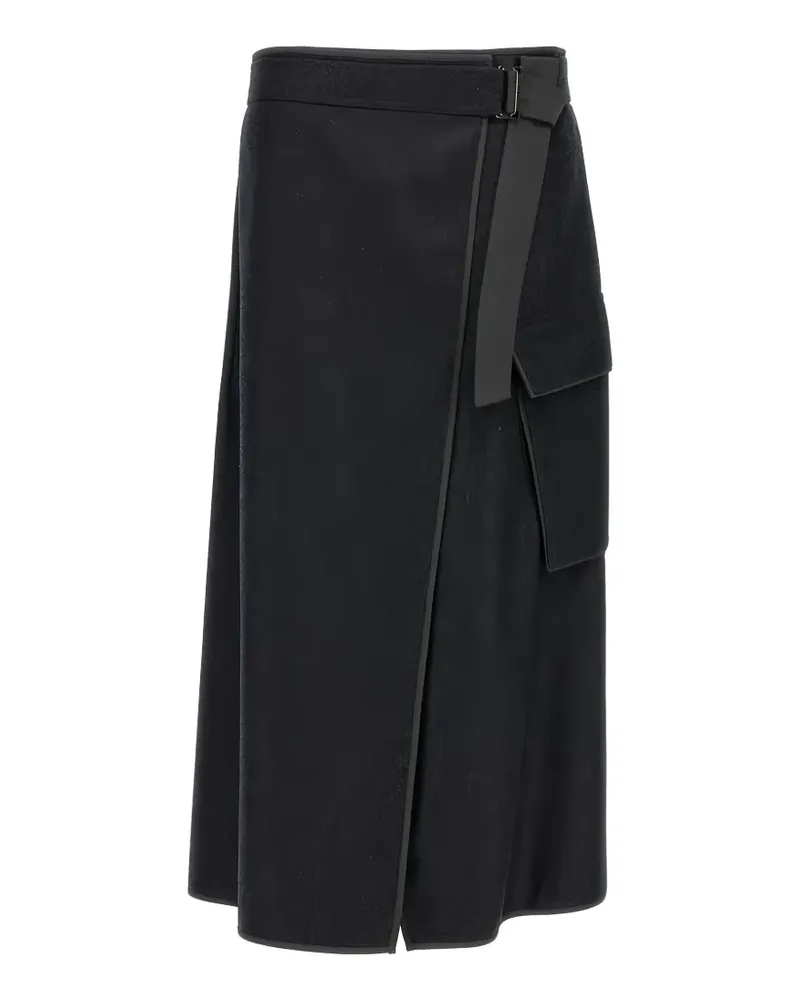 Brunello Cucinelli wrap-design midi skirt - Grau Grau