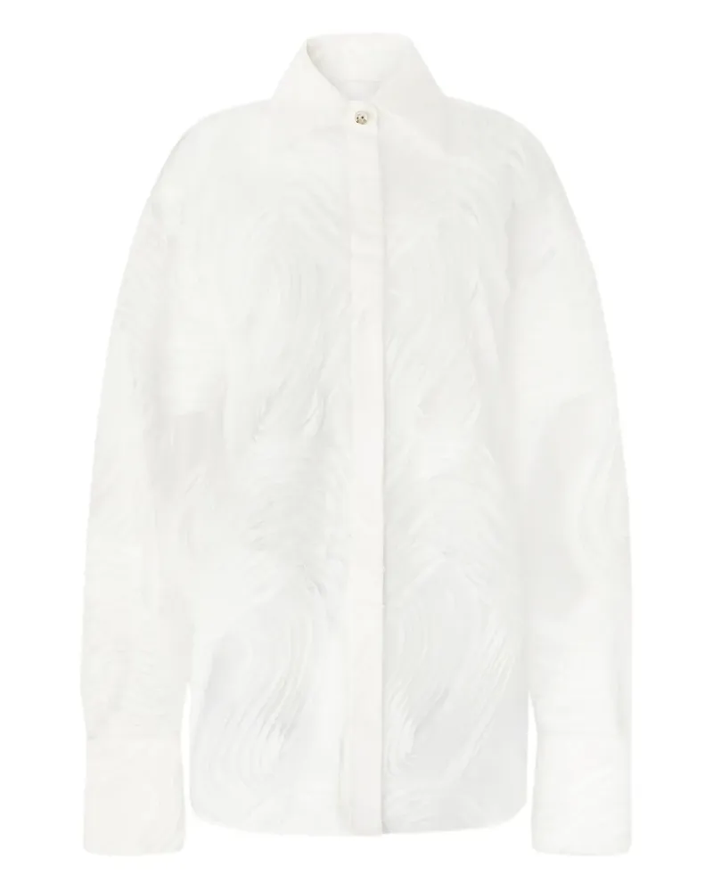 Genny Semi-transparentes Hemd - Weiß Weiß