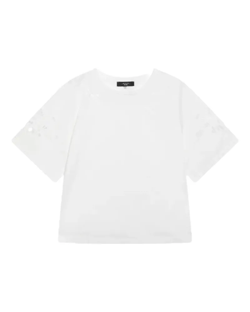 Max Mara T-Shirt mit Stickerei - Weiß Weiß