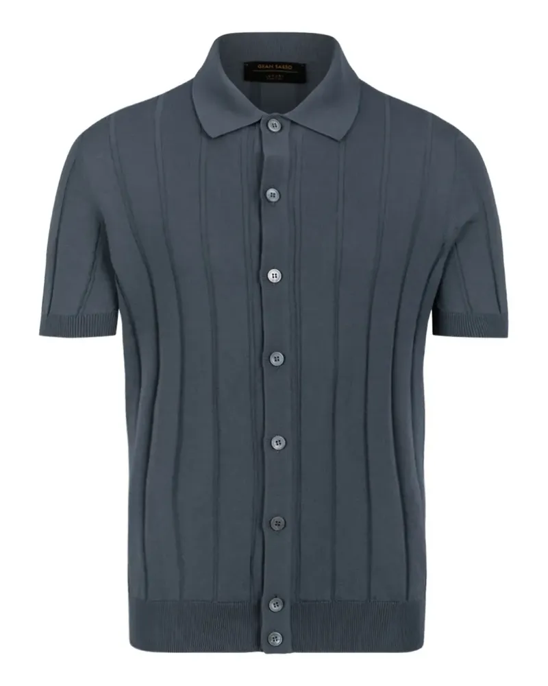 Gran Sasso ribbed short-sleeve shirt - Grau Grau