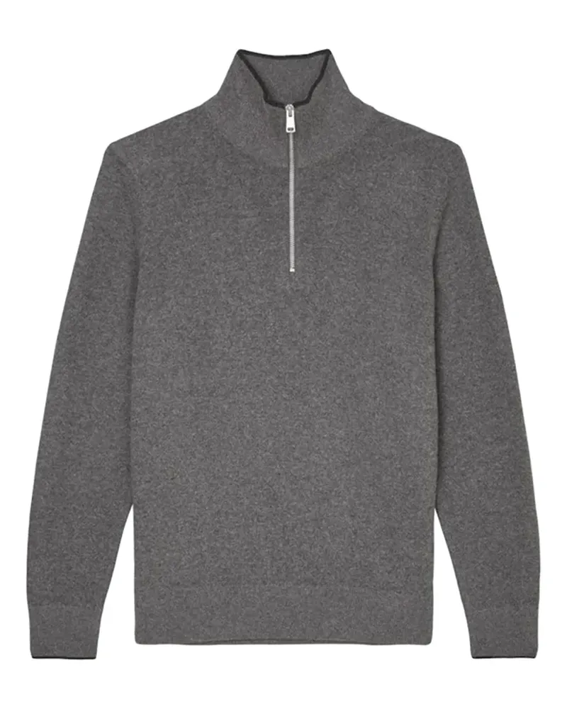 Marc O'Polo Stehkragen-Pullover mit Reißverschluss - Grau Grau