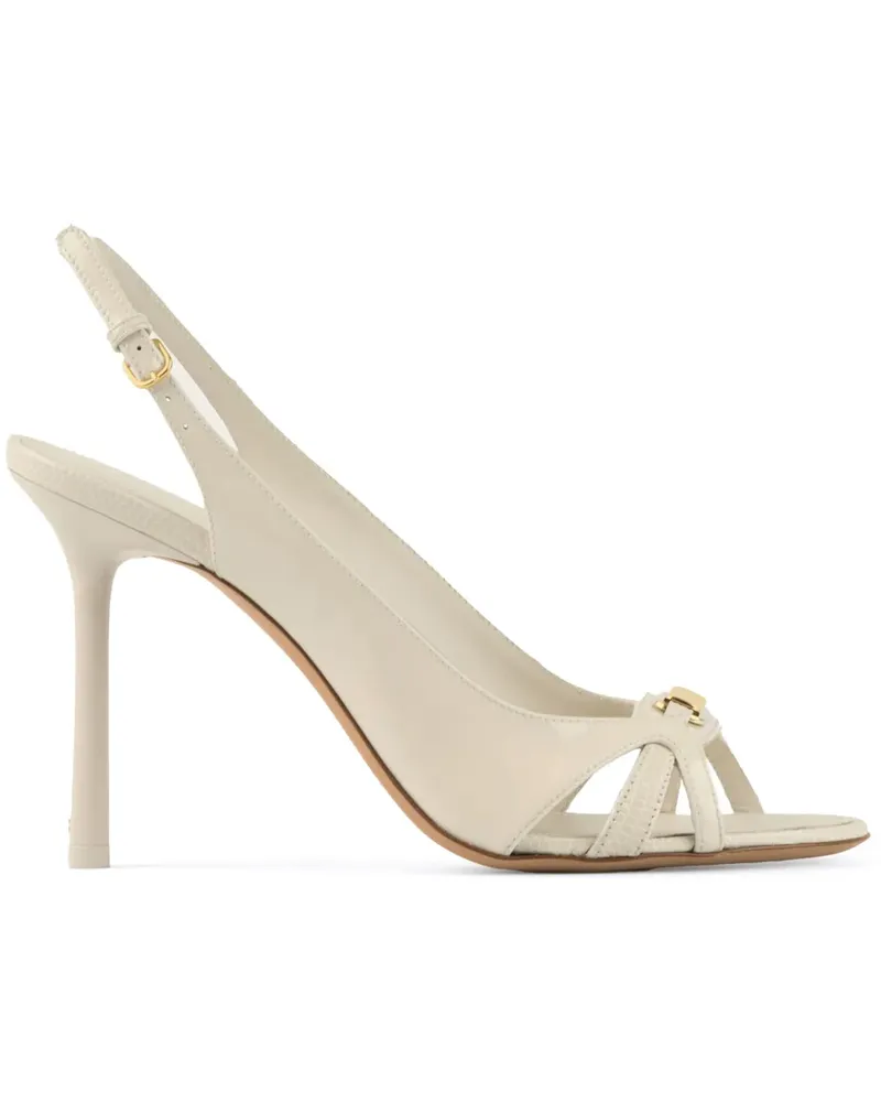 Ferragamo New Vara Pumps mit Schnalle 95mm - Weiß Weiß