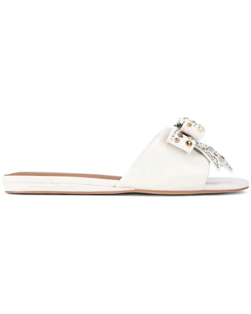 Kurt Geiger Kensington Sandalen mit Kristallschleife - Weiß Weiß