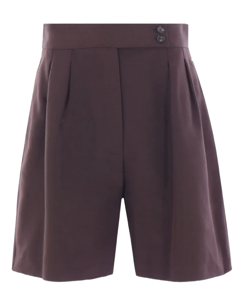 Loro Piana Seidenshorts mit Falten - Braun Braun