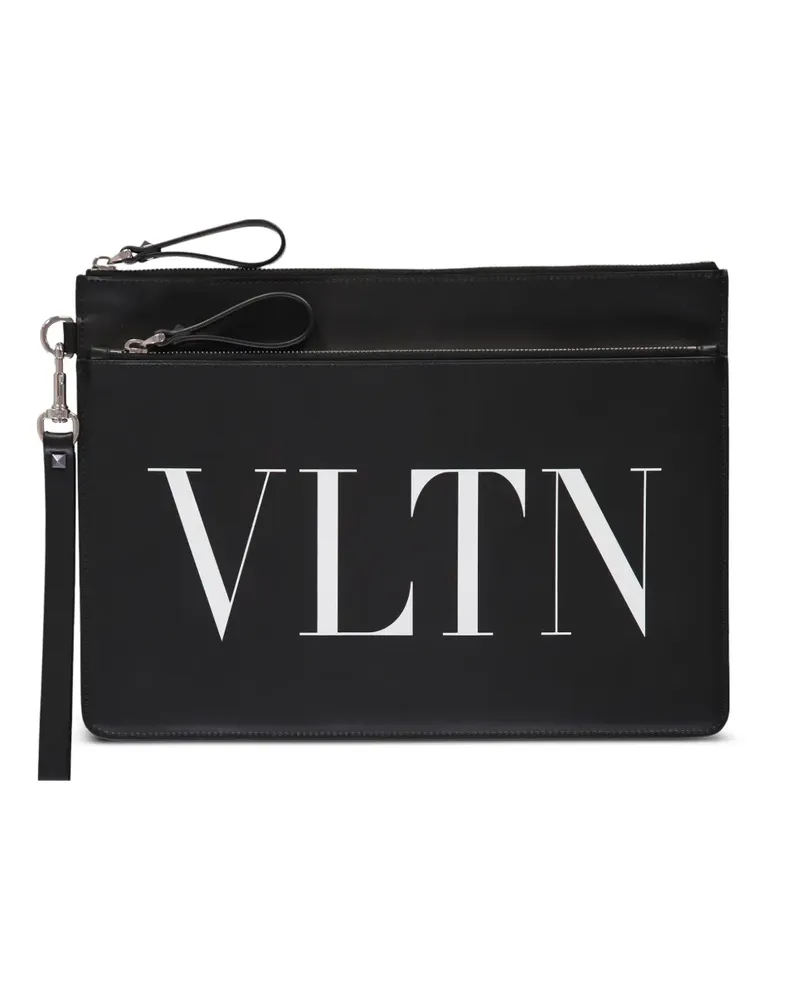 Valentino Garavani Clutch mit Logo-Print - Schwarz Schwarz